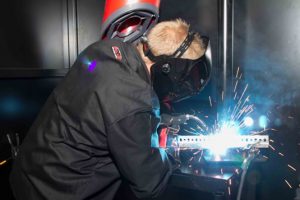 Student welding