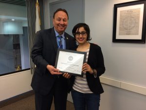 SSC Board Chairman Frank Zuccarelli and Stuti Sharma