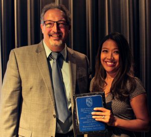 Photo of John Geraci along side Jodi Pelini at the 10th Annual SSC Video Competition.