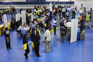 Job Seekers at the South Suburban College and Thornton Township Job Fair at the College