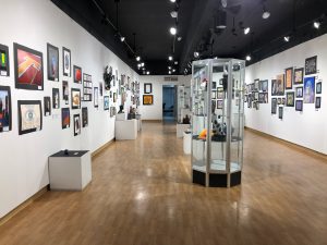 Artwork from local High School students currently on display in the Photo Four Gallery during SSC’s Regional Student Art Exhibit.