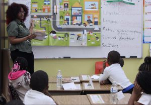 Photo of a student teaching