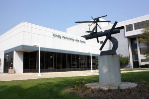 A photo of the exterior of the Performing Arts Center